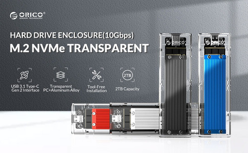 Case Orico Usb C 3.1 Gen2 Ssd M.2 Nvme M2 Pcie 10gbps Cor Cinza