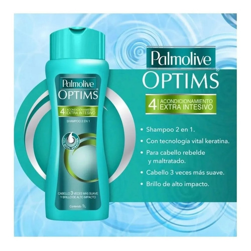 Shampoo Palmolive Optims 2 En 1 Extra Intensivo 1 Litro