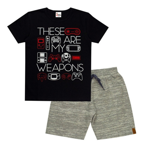 Imagem 8 de 9 de Kit 4 Conjuntos Infantis Meninos Roupas Juvenil Verão