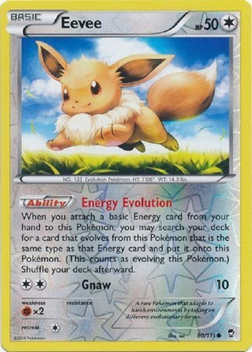 Eevee 80/111 Reverse Holo Común Pokemon Tcg
