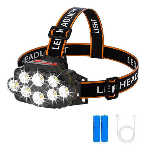 Faro 8led Mazorca Impermeable Alto Brillo Zoom Camping Pesca