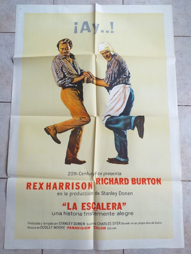 Antiguo Afiche Cine - La Escalera - R. Burton *