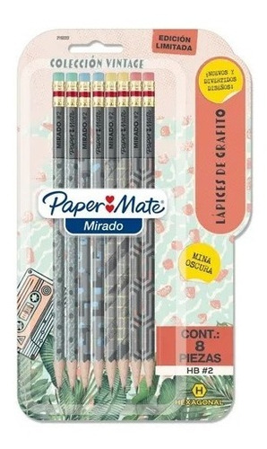 Paper Mate Colección Vintage 8 Lápices De Grafito 2152222