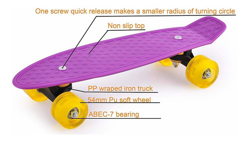 Cyboard 17inchx5inch Mini Monopatín, Mini Tablero Crucero Co