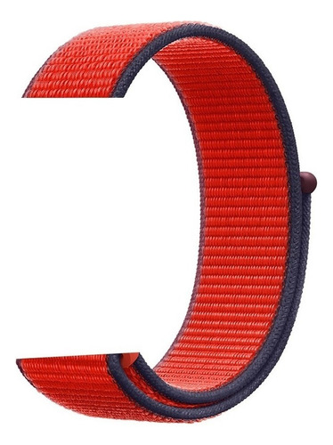 Pulseira Nylon Loop Compatível Com Apple Watch 42/44/45mm Cor Red