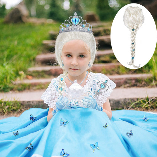 General Princesa Corte De Cabelo Elsa Do Gelo Para Meninas