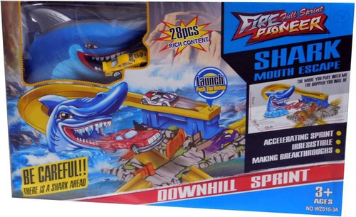 Pista Para Autos Hot Wh Eels Coleccion Shark Tiburón Fire