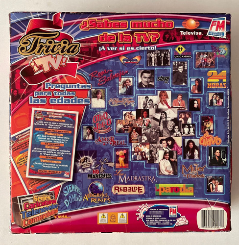 Juego De Mesa Trivia Tv Televisa Caricaturas Telenovelas Fm (Usado)