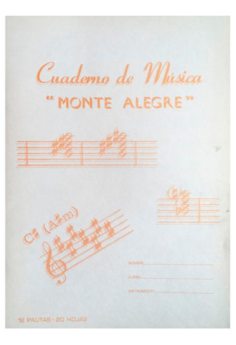Cuaderno Pentagramado Monte Alegre