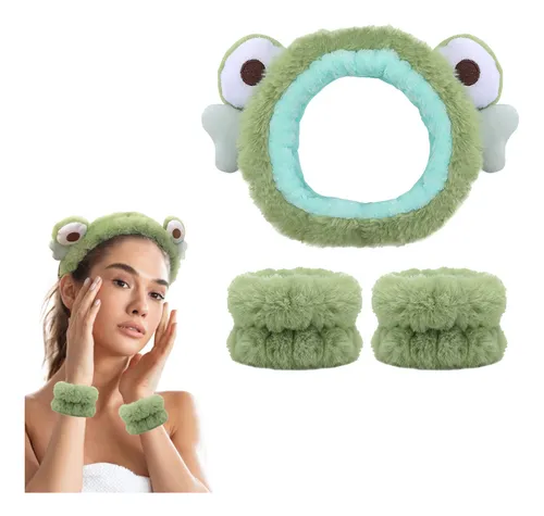 Juego De 3 Piezas De Diadema Y Pulsera De Spa De Rana - Dia.