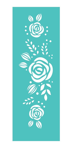 Imagen 4 de 5 de Stencil Laura Craft Set Rosas Modernas
