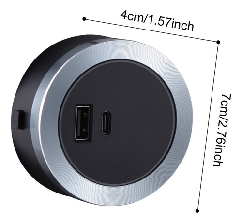 Adaptador Tipo C Socket Track Usb Y Adaptador De Riel Eléctr