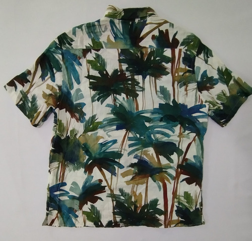 Camisa Zara Usa Xl Relaxed-fit Playa Casual (Usado)