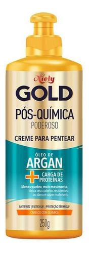 Creme Para Pentear Pós Química Óleo De Argan 280g Niely Gold