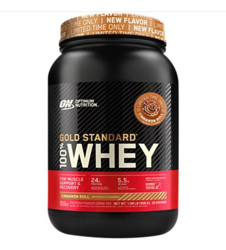 Rollo de canela Whey 100% Gold Standard Optimum Nutrition de 900 g