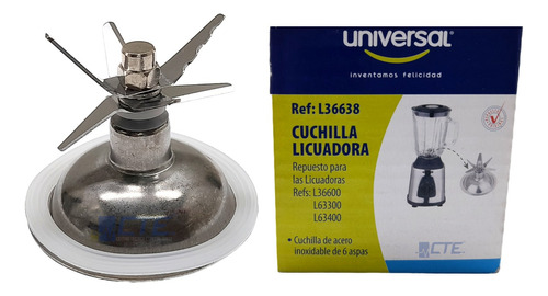 Cuchilla Para Licuadora Universal  L36600 L633 L634 Original