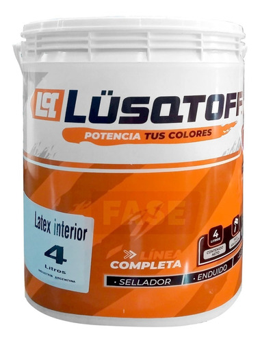 Pintura Latex Lusqtoff 4 Lts Interior Exterior Blanco Balde