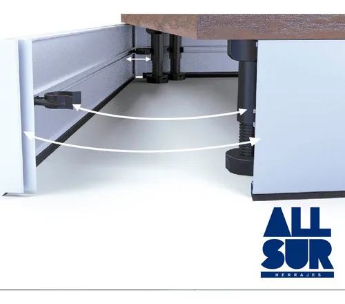 Zocalo Aluminio Con Burlete X 1 Mt 100 Mm Grupo Euro Cocina