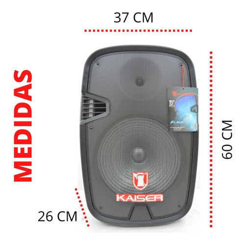 Imagen 3 de 9 de Bafle Bocina Recargable 15pLG Flame Lighting 25000w Ksw-4015