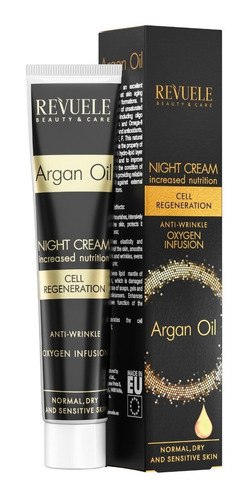 Crema Hidratante De Noche Aceite De Argan Revuele 50ml