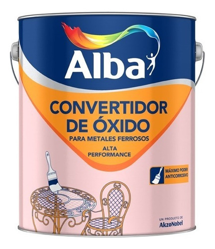 Convertidor De Oxido Alba X 1 Lt. Acabado Mate Color Blanco