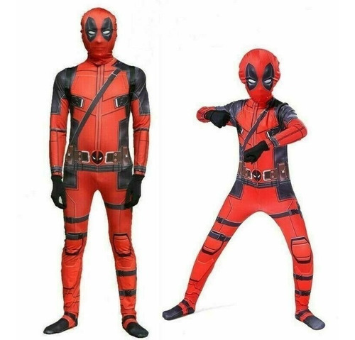 Traje De Cosplay De Superhéroes Deadpool Para Niños Y Hombre