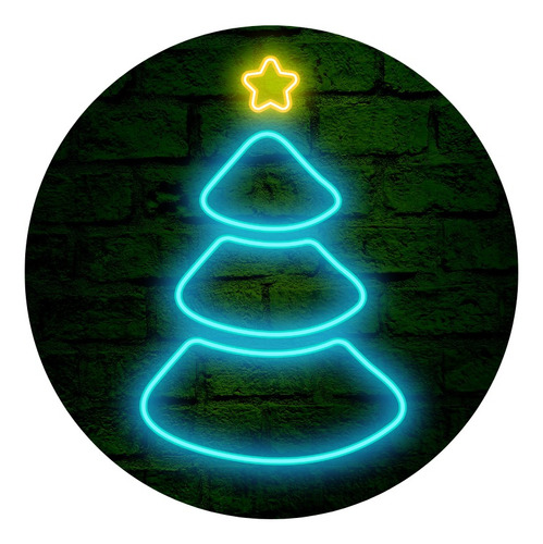 Placa Painel De Led Neon Árvore Natal 65x45 Decoração Natal