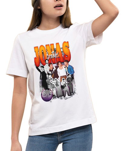 Remera Jonas Brothers Adultos Algodón Estampada