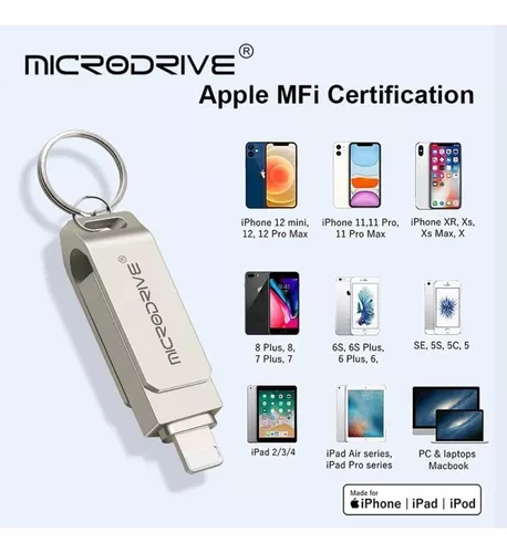 Memoria Pendrive Para iPhone iPad - 256gb Usb 3.0 Llavero