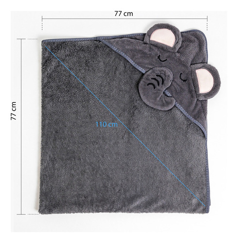 Tina Para Bebe Tubbies 2go - Small + Pad + Toalla De Capucha Tubbies 2 Go Small / Pad / Toalla Gris