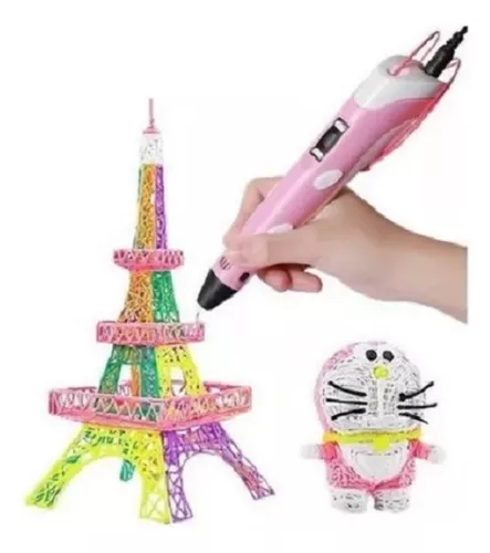 Bolígrafo 3D para niños,boli 3d bolígrafos 3d bolígrafo impresión 3d lapiz  3d niños impresión artesanal, lápices LED, impresora de dibujo de Gel,  manualidades, juguetes para niños, regalo novedoso, pintura profesional