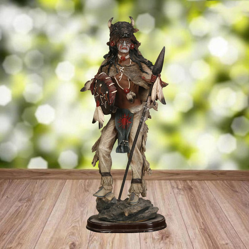Nuevo Os Índios Americanos Decoração Escultura E 29x11cm