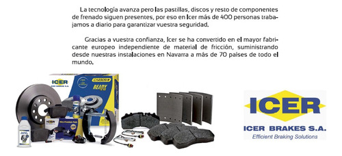 Pastillas Freno Para Peugeot 207 1.6 16v Rc 07/ Delantera Ic