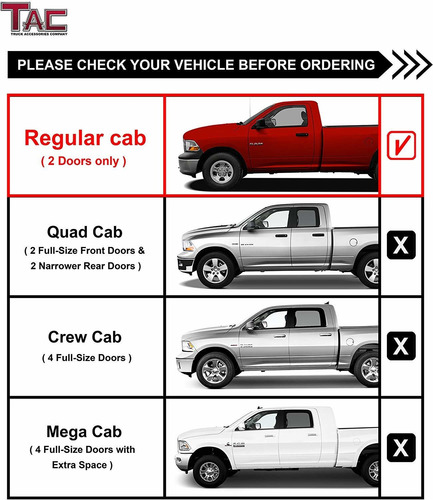 Tac Pasos Laterales De Ajuste 2009-2018 Dodge Ram 1500 Regul