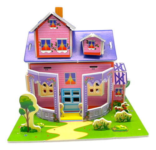 3 Piezas De Rompecabezas 3d Casitas De Cartón Para Niños
