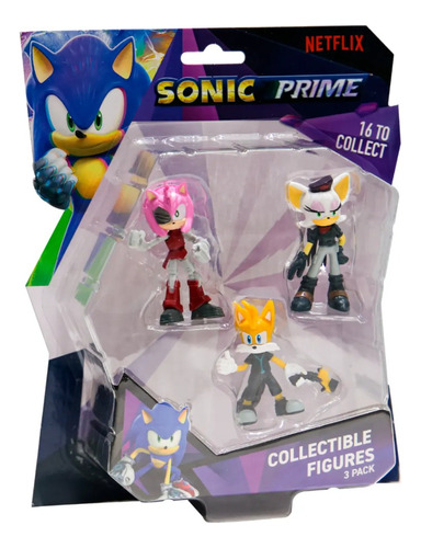 Mini Figuras Sonic Sega X3 6cm Amy, Tails Y Rebel Son2020