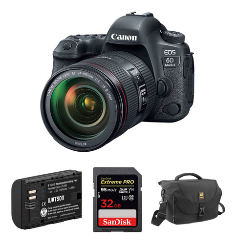 Canon Eos 6d Mark Ii Dslr Camara Con 24-105mm F/4l Ii Lens A