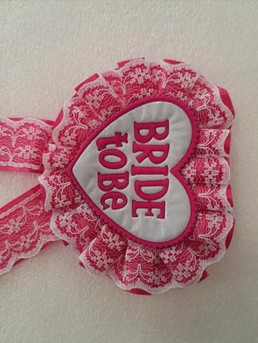 Distintivo Botón Pin Rosa Bride To Be Despedida