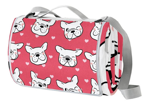 Manta Picnic Animal Perro Pug Para Exterior Resistente Agua