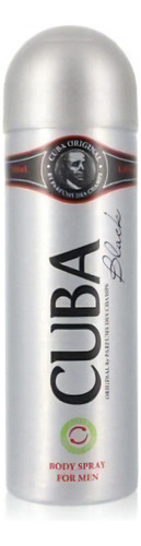 Body Spray Cuba Black Para Hombre De Cuba Paris 200ml