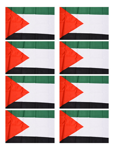 8 Banderas Nacionales De Palestina De 5 Pies X 3 Pies