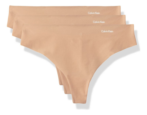 Tanga Calvin Klein Invisibles Para Mujer, Paquete De 3, Tall