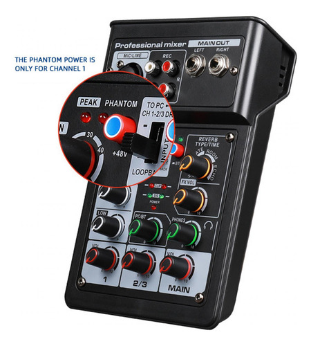 Dj Audio Mixer Dj Controller Usb Bluetooth Para Karaoke Ktv