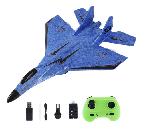 2 Ch Avião Rc Planador Rc Brinquedos De Voo Ao Ar Azul