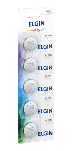 Imagem 2 de 6 de 50 Baterias De Lítio Elgin Cr2032 -10 Cartelas C/ 5 Unidades