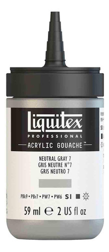 Tinta Guache Acrílica Liquitex S1 600 Neutral Gray 7 59ml