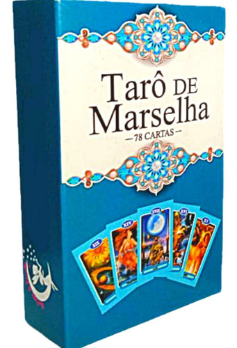 Tarô Marselha 78 Cartas Baralho Deck Ilustração Especial Nf