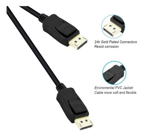 Benfei Cable Displayport A Dp Macho A Macho
