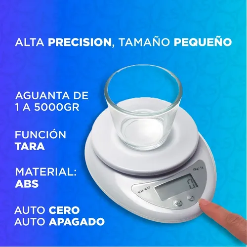 Básculas de cocina digitales de 5 kg Balanza electrónica Peso de los  alimentos Báscula postal