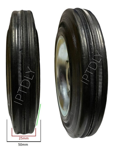 Imagen 2 de 2 de Rueda Para Carro Yegua De 10pulgadas 250/50-130 Maciza-negro